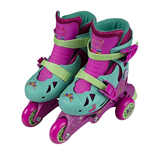 Playwheels Trolls Glitter Convertible 2-In-1 Skates, Junior Size 6-9 #TOP2