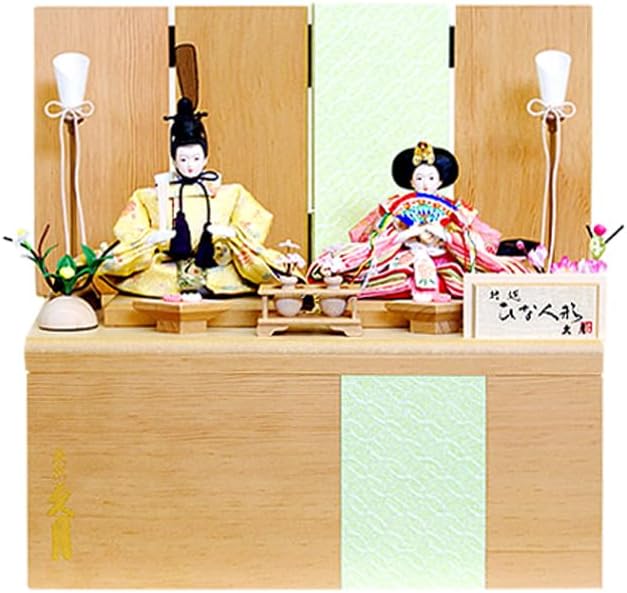 東京 久月作 雛人形 「桃小町 舞姫 親王収納飾り」一式セット（収納式