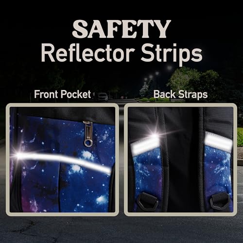 Fenrici Galaxy Backpack for Girls, Boys, Kids, Teens, 18" Durable Book Bags for Kindergarten, Elementary, Middle School Students, Standard Large Size4