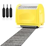Wide Roller Stamp Identity Theft Stamp 1.5 Inch Perfect for Privacy Protection (Yellow Stamp + 3 Refills)