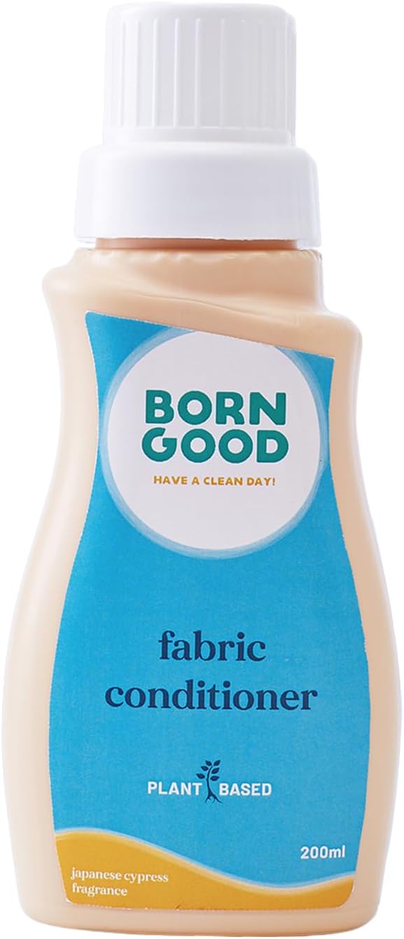 Born Good Natural Fabric Conditioner | 200ml | Japanese Cypress Fragrance | 2X Softer Clothes | Long-Lasting Freshness | Plant-Based, Biodegradable, Non-Toxic | Gentle on Fabric, Safe for Skin