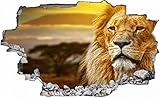 Löwe Afrika Safari Savanne Wandtattoo Wandsticker Wandaufkleber C0119 Größe 120 cm x 180 cm