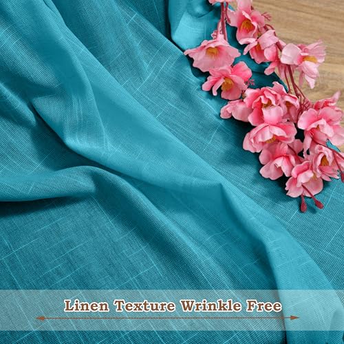 Image of HOMEMONDE Sheer Curtains for Living Room, Bed Room - Transparent Curtain Home Decor