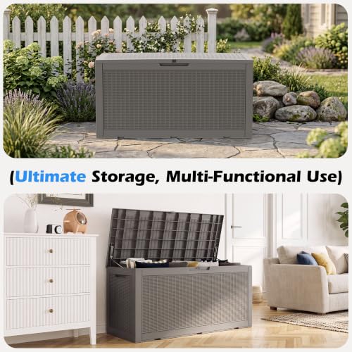 Image of Outdoor Storage Box Waterproof, 100 Gallon Deck Box For Patio Storage