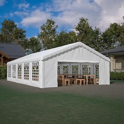 20’ x 32’ Outdoor Heavy-Duty Party Tent, Upgraded Galvanized Gazebo Wedding Canopy Big Tents with 3 Storage Bags, Event Shelter Tent for Outdoor Activity, Wedding, Birthday Party