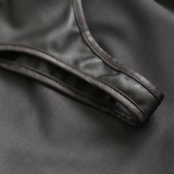 Women Sexy Short Buttocks Leather Skirt Mini Skirt Patent Leather Queen Bodyshort Latex Catsuit Butt Lifter Clubwear