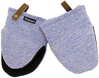 Cuisinart Chambray Neoprene Mini Oven Mitts, 2pk - Heat Resistant Kitchen Gloves to