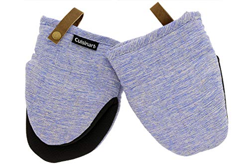 Cuisinart Chambray Neoprene Mini Oven Mitts, 2pk - Heat Resistant Kitchen Gloves to