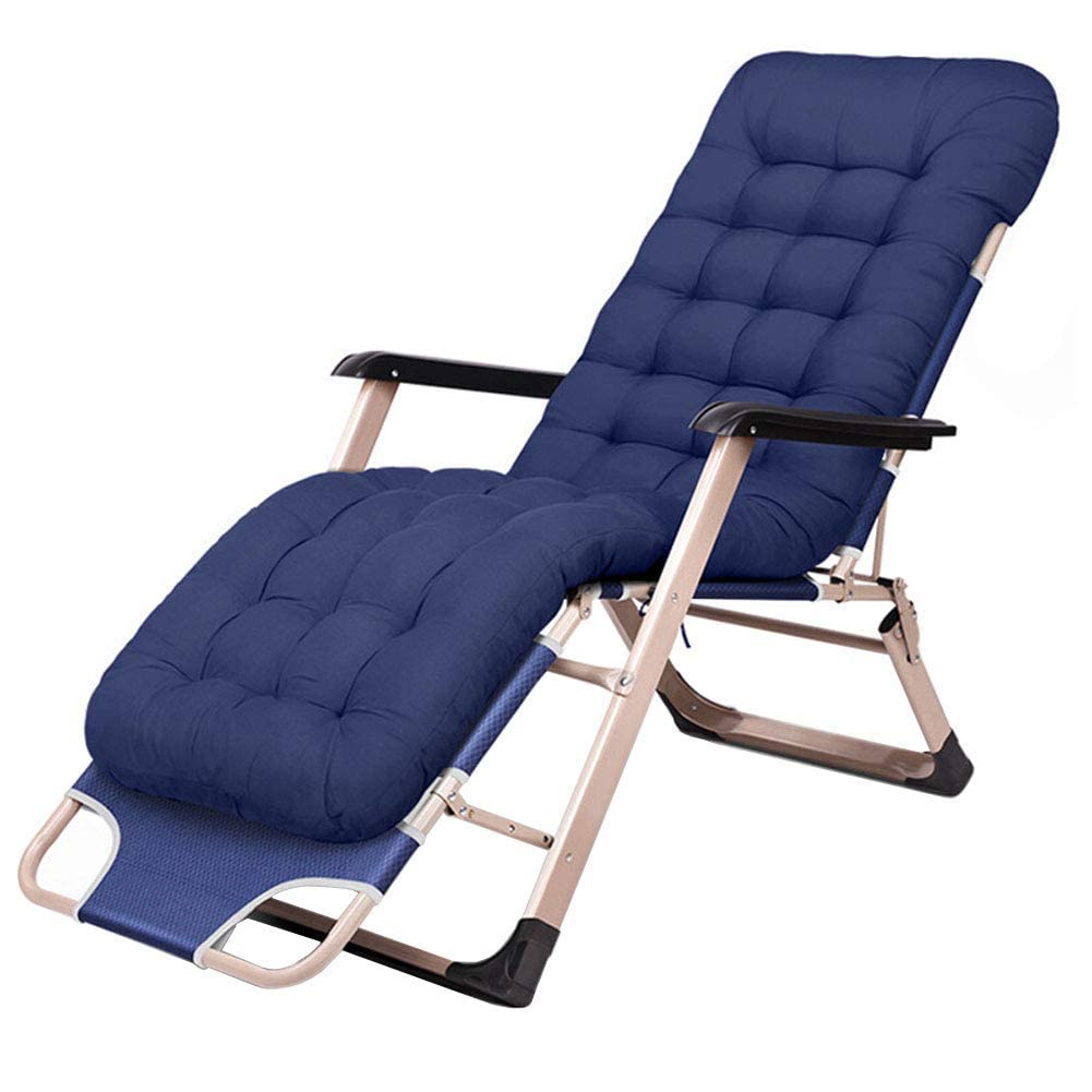 Chaise Longue de Patio Chaise Longue Chaise de gravité Chaise Longue de Jardin inclinable Chaise Longue Pliante Portable Bureau Plus Coton Chaise Longue de Sieste d'hiver Lit Pliant à Double