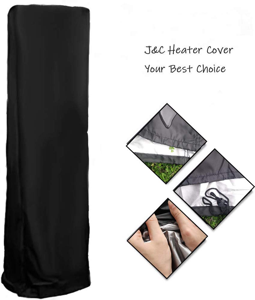 J&C Pyramid Outdoor Heater Cover, Patio Heater Cover with Zipper, Outdoor Heater Covers Waterproof, Outdoor Propane Heater Covers