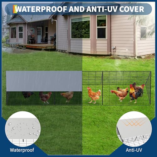 Chicken Tunnels for Yard, 118.1x28x24.2 inch, Portable Chicken Runs with Cover, Easy Installation, Portable Chicken Coop for Outdoor Backyard Farm Use by PeakPursuit - Used condition - Image 4