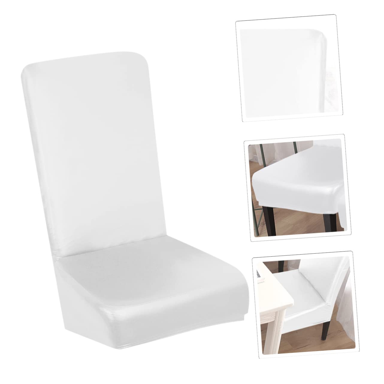 LIFKOME Funda de Silla de PU Respaldo Curvo Decoración Sencilla para Sala de Estar Suministros para Sillas Resistente Manchas y Desgaste