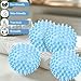 6 Pack Laundry Balls for Dryer, Dryer Balls Laundry Reusable, Dryer Ball Plastic Pellet Packs for Fabric Soften, Reduce Wrinkle and Less Static Cling-Light Blue