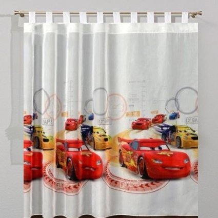 Luxury Disney Cars 2 - Cortina con ranura superior (225 x 150 cm), diseño de Cars