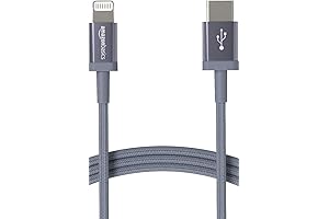 Amazon Basics Nylon USB-A to Lightning Cable Cord
