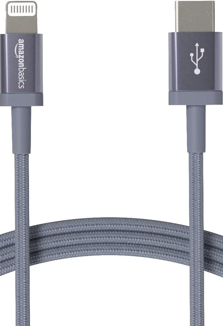 Amazon.com: Amazon Basics USB-C to Lightning Charger Cable, Nylon ...