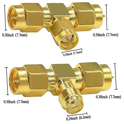 Conector divisor SMA macho a doble SMA macho 2 pack miniatura 2