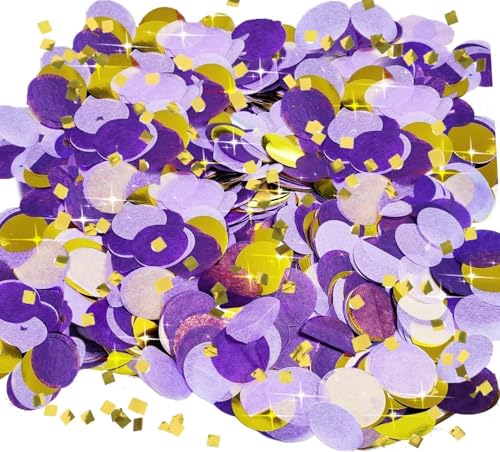 Purple Gold Confetti/Purple Gold Birthday Decorations/Purple Party Table Decorations Graduation Party Decorations/Eid Mubarak Decorations/Baby Shower