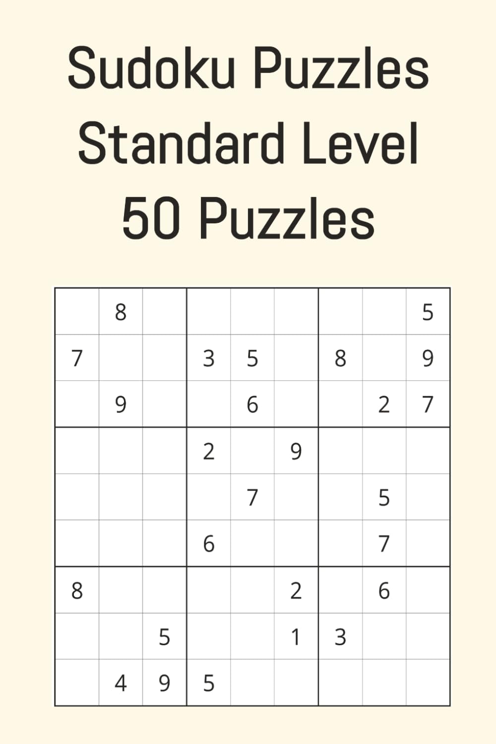 Sudoku Puzzles Standard Level 50 Puzzles