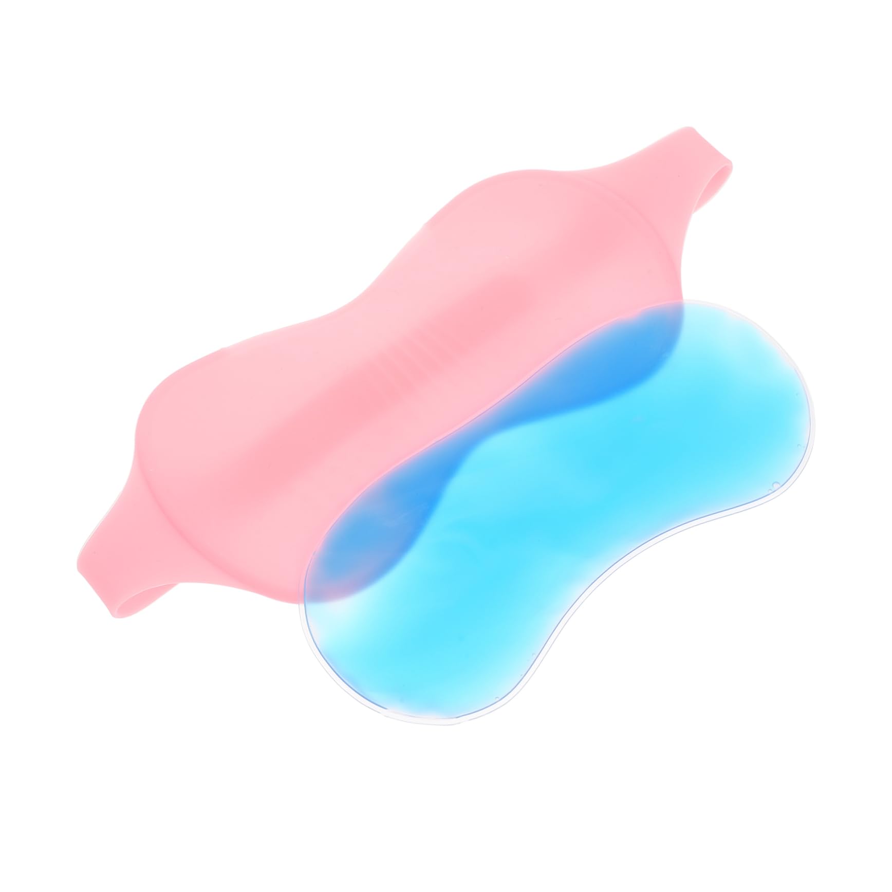 Maschera per Occhi in Gel Silicone Rosa, Compressa Calda e Fredda | Riposo in Viaggio e Sonno Notturno, Confortevole da Indossare, Foglio Gel Elastico