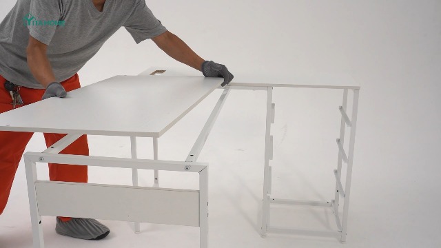 Scrivania Ufficio Moderna Con USB E LED - YITAHOME 130x100x75cm Nero, Ideale Per Studio E Casa - Foto 10