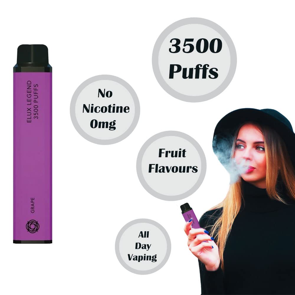 Buy Elux Legend 3500 Puffs, Disposable Vape Pen Puff Bar DrawActivated No Nicotine E Cigarettes