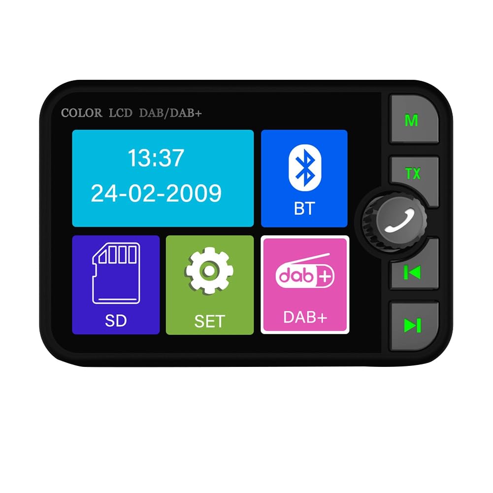 2,4 cala LCD /+ odbiornik radiowy Bluetooth odtwarzacz MP3 FM samochód cyfrowy nadawanie sygnału do samochodów europejskich