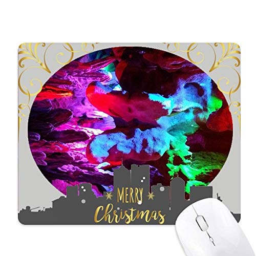 Tapis de souris photographie grotte de karst pour une ambiance de bureau hivernale
