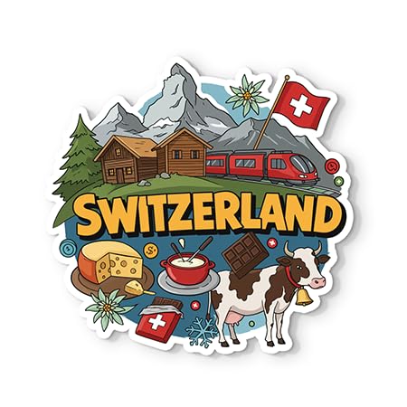 Switzerland Fridge Magnet - Travel Souvenir -1 Switzerland Fridge Magnet - Travel Souvenir -1