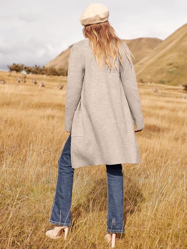 Image of ANRABESS Womens Cardigan Sweater Open Front Knit Long Coatigan Dressy Casual Jacket Coat 2026 Fall Outfits Classy Clothes