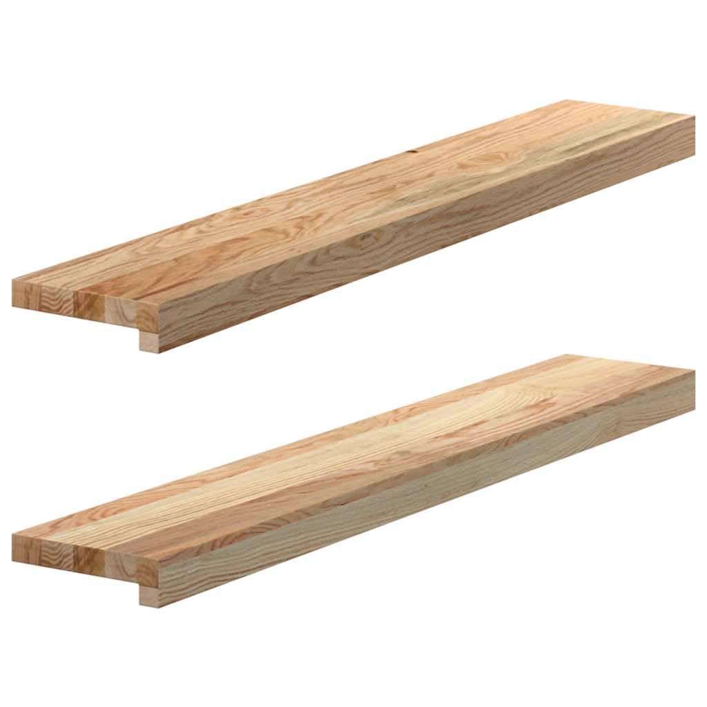vidaXL Window Sills 2 pcs Untreated 90x15x2 cm Solid Wood Oak, Window Ledge, Oak Window sill, Wooden Window sill, Window Board, Wooden Stair Tread