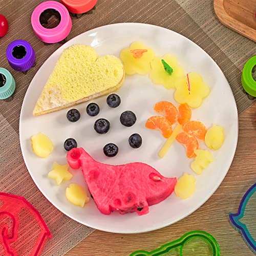 FUNGYAND Sandwich Cutter Set, All in One Bento Box Complete Supplies and Accessories Kit Includes Sandwich Bread Cutters, Fruit Cutter, Animal Food Picks, Silicone Cups - Thumbnail 7