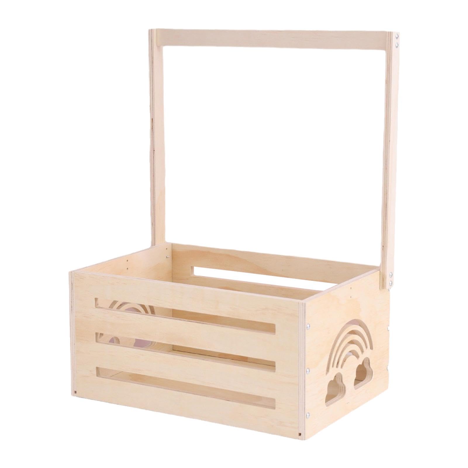 Armadio per baby shower, cestino in legno per