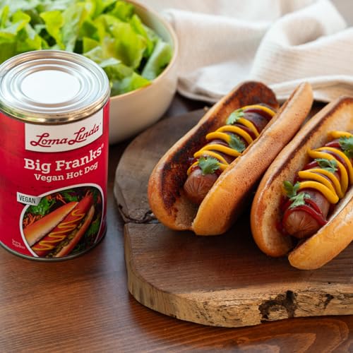 image for Vegan Meat Hot Dogs Alternative - Loma Linda Big Franks Plant-Based Sa