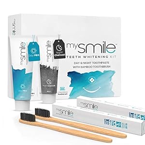 mysmile Whitening Tandpasta Tandenbleekset met bamboe tandenborstel – Natuurlijk thuis tanden bleken – Vrij van peroxide…