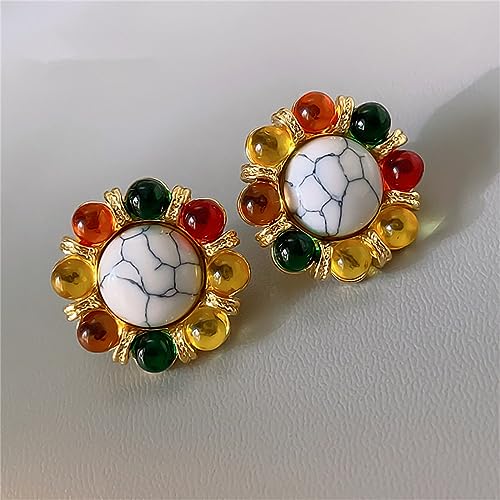 Boucles d'oreilles géométriques en verre : l'élégance du style de luxe vintage - 5