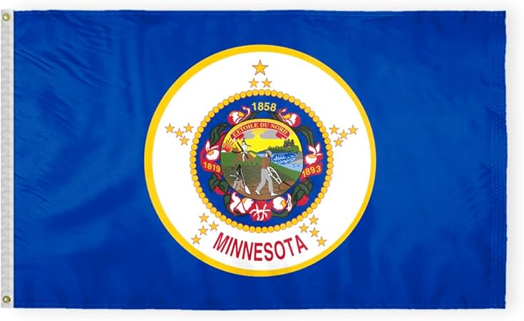 Amazon.com : AGAS Minnesota State Flag 3x5 Ft - Double-Sided, 3-Layer ...