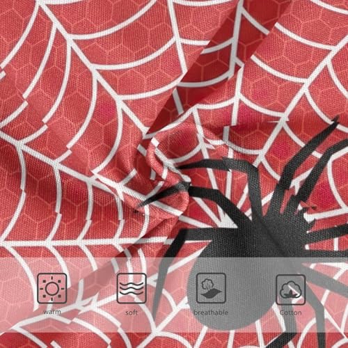 Black Spiders White Webs Red Girls Briefs, Toddler Panties, Cotton Underwear Girls, 2–8 Years3