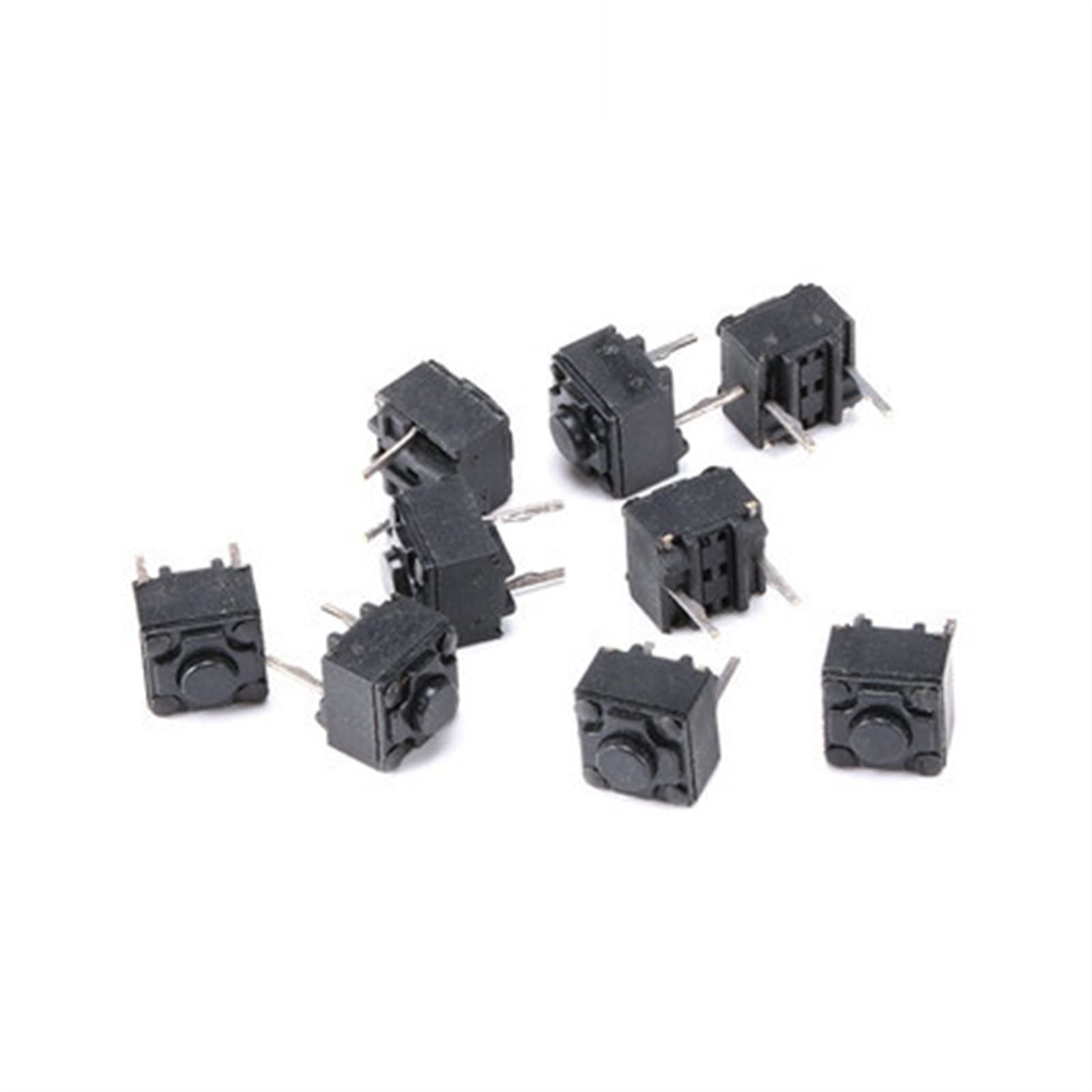 10Pcs 6 * 6 * 5.7/6/7.3mm Mouse Switch Momentary Tactile Tact Push Button Mini Micro Switch Middle 2 Pin (Size : 10Pcs 6X6X7.3) (Size : 10Pcs 6X6X6)