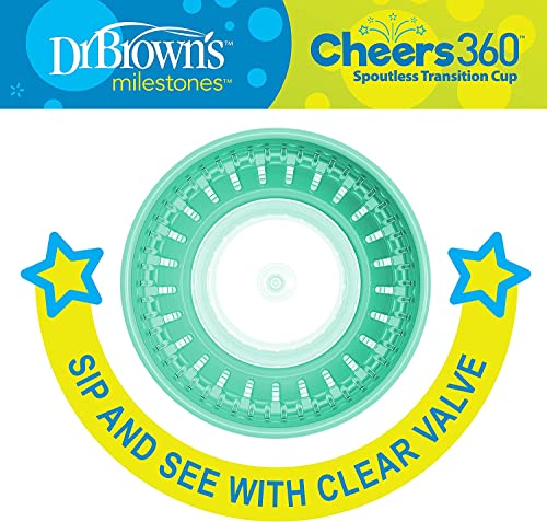 Dr. Brown’s Milestones™ Cheers360™ Training Sippy Cups For Babies & Toddlers - Blue/Aqua - 10Oz - 2-Pack - 9M+ #TOP4