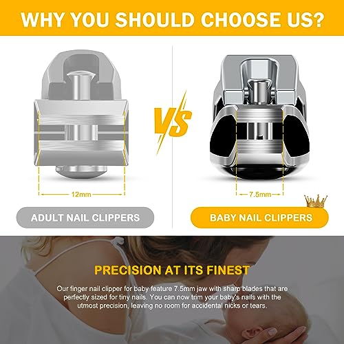 BEZOX Safe Kids Nail Clippers for Baby Infants and Toddlers, 0.2-Inch Jaw Nail Clipper Trimmers for Children Newborns - Image 3
