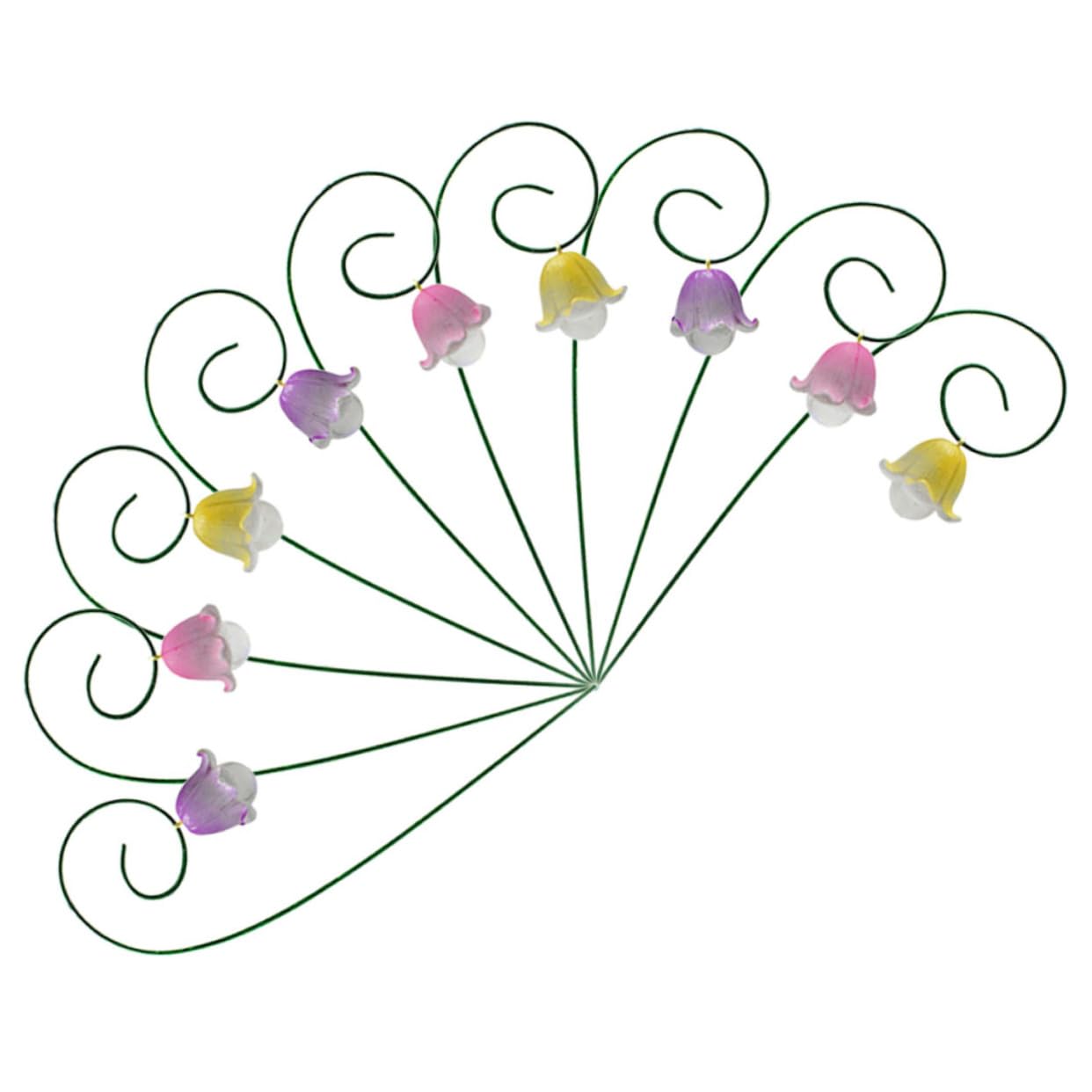 UPKOCH 4 Sätze Maiglöckchen-blumenarrangement Ornamente Gartendekoration Hochzeit Blumen Im Freien Dekorative Rasenpfähle Simulationsblumeneinsatz Blumenstab Blumenpfähle Harz 9 Stück * 4
