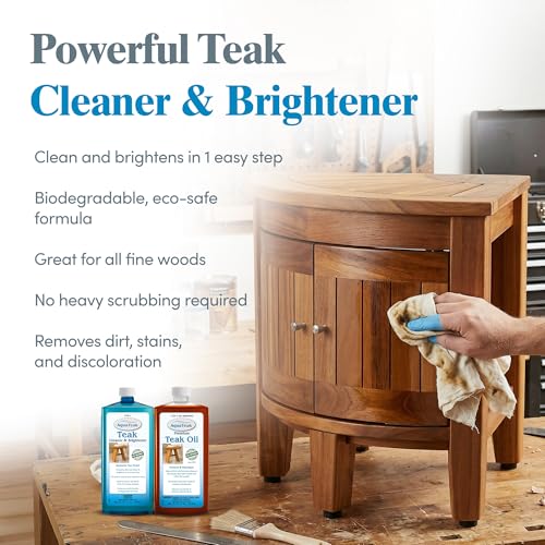 Image of AquaTeak Care Kit, Teak Oil & Wood Cleaner Brightener, 16 oz Each