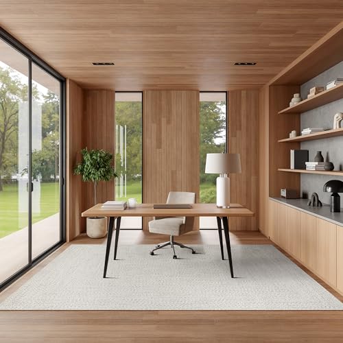 nuLOOM Tapis décoratif tressé, intérieur/extérieur, 0,6 x 0,9 m, Wynn Ivoire