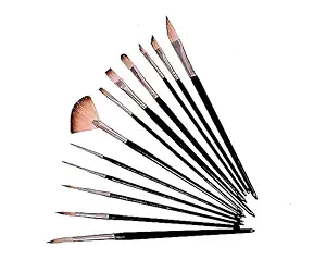 ECLET Art Brush Set for Artists, Painting Brushes Set of 12 Professional Round Pointed Tip Nylon Hair Artist Acrylic Paint Brush for Acrylic/Water Colour/Oil Painting Item 26
