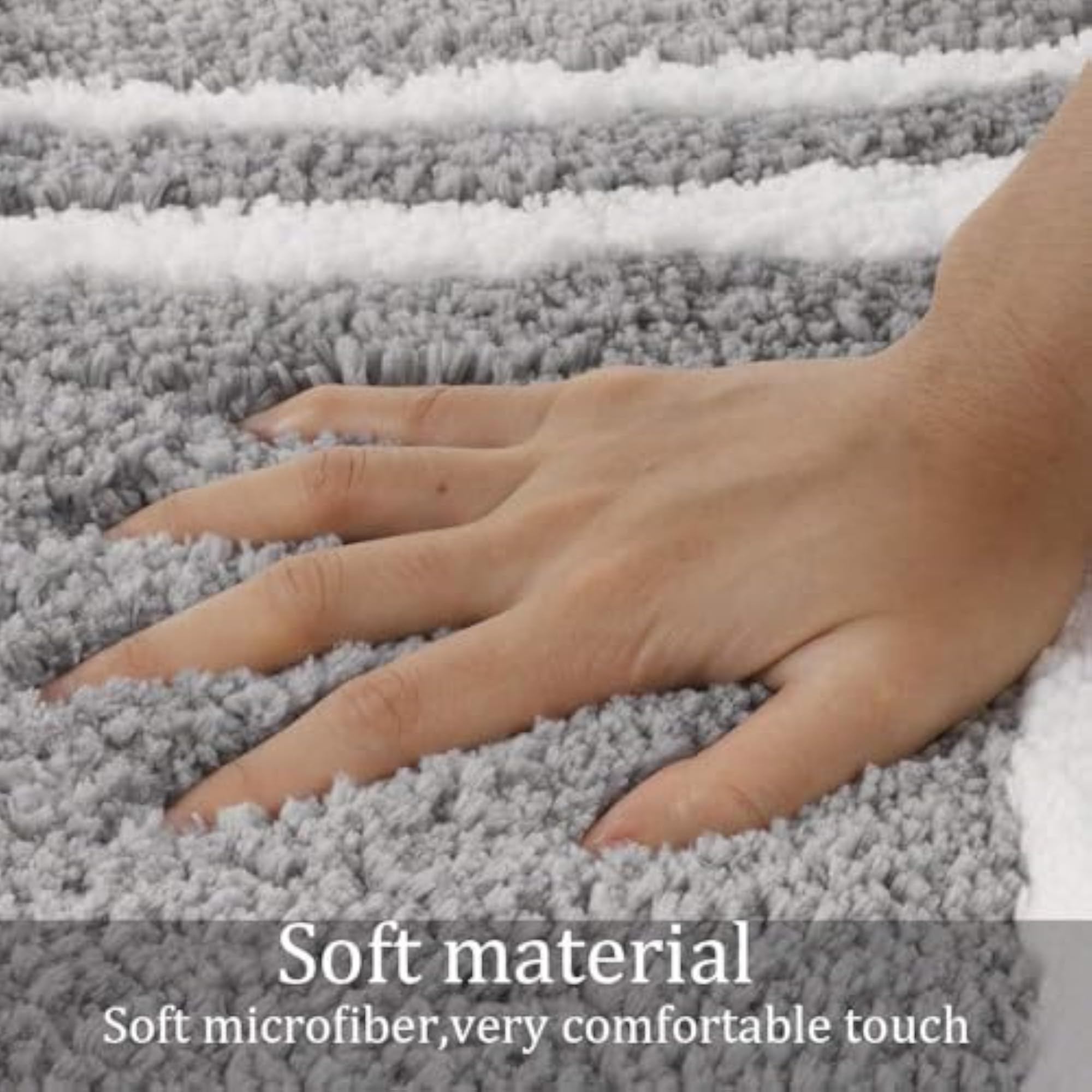 Bath Mat Water Absorbent Soft Microfiber Door Mat for Bathroom