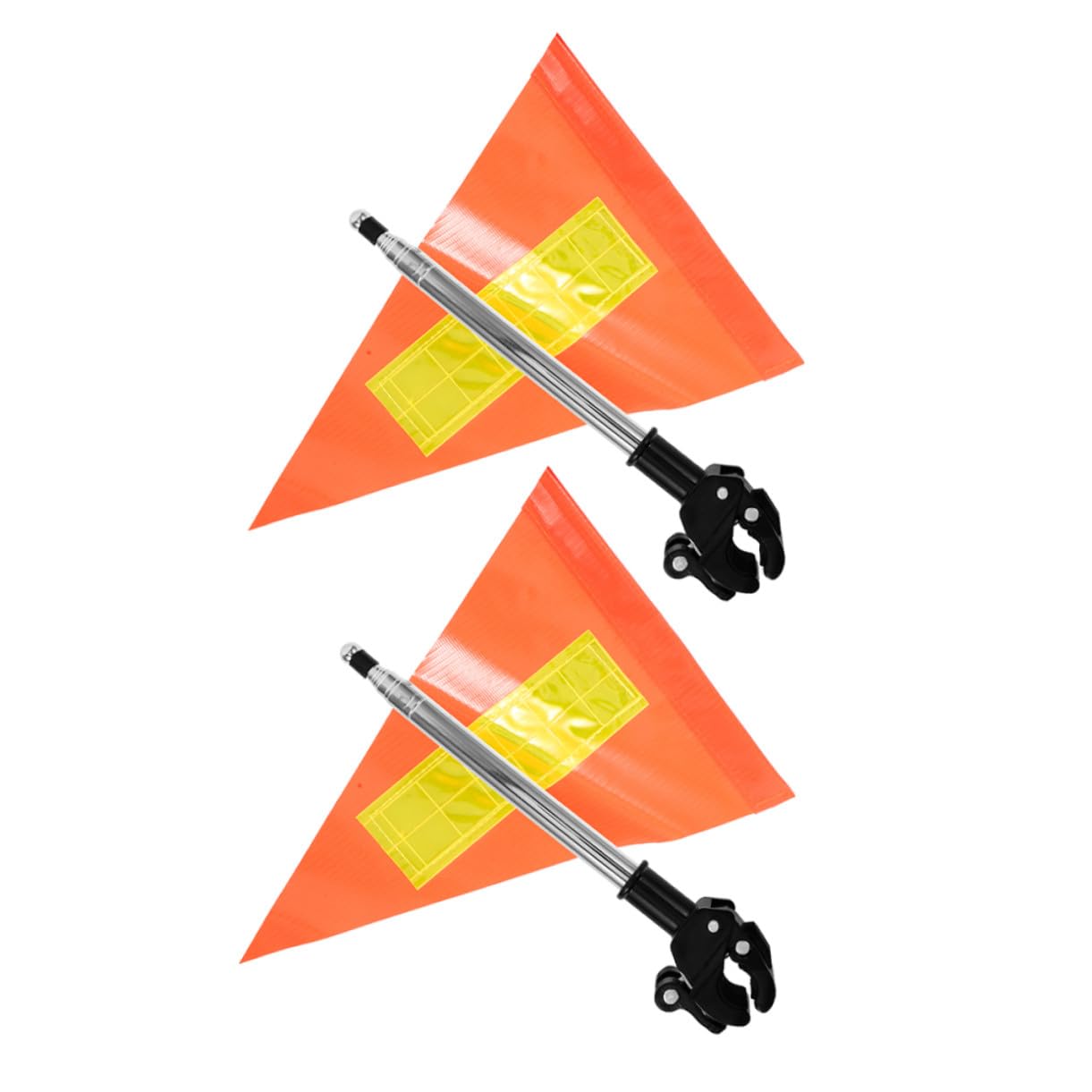Milisten 2 Piezas Bandera de Seguridad Telescópica Ajustable con Diseño Reflectante para Carritos de Golf Sillas de Ruedas y Cochecitos para Alta Visibilidad y Fácil Instalación