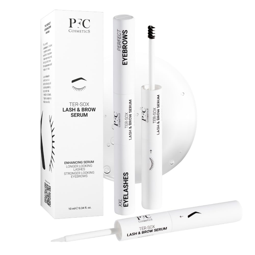 PFC Cosmetics - Serum Crecimiento Pestañas y Cejas.10ml. Tratamiento Fortalecedor, Alargador, Estimula la Raíz para su Crecimiento Natural mas Largas y Densas y Cejas más Pobladas. Acondicionador