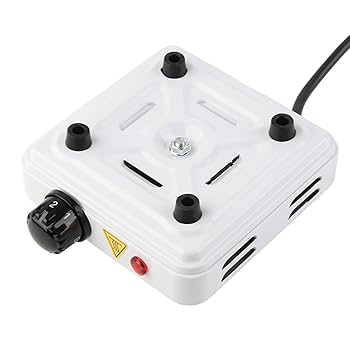 キッチン家電 COMPACT HOT PLATE Elexnux 2-Burner 7.4 in. Silver Electric Hot Plate with
