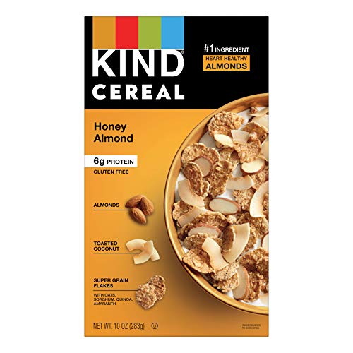 KIND Breakfast Cereal, Honey Almond, Gluten Free, 6g Protein, 10 Oz, 8 Count